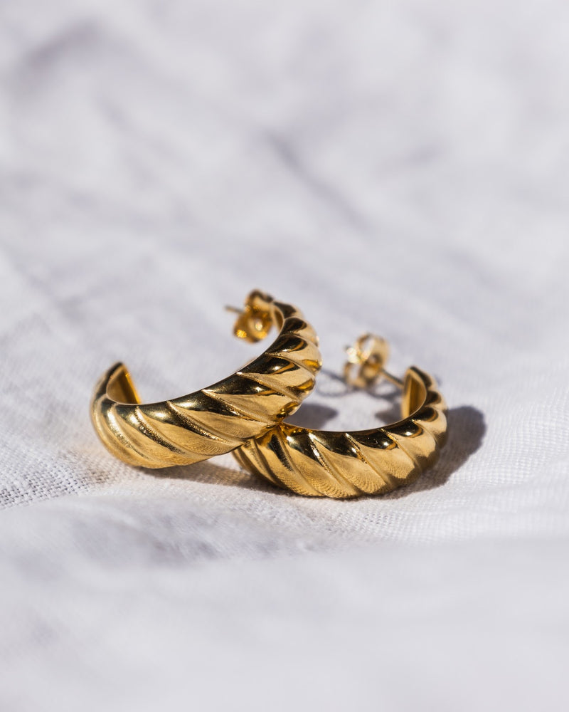 The Santorini Hoops: Gold