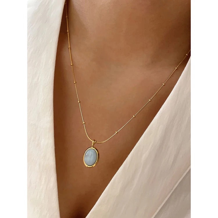 The Capri Blue Natural Stone Necklace